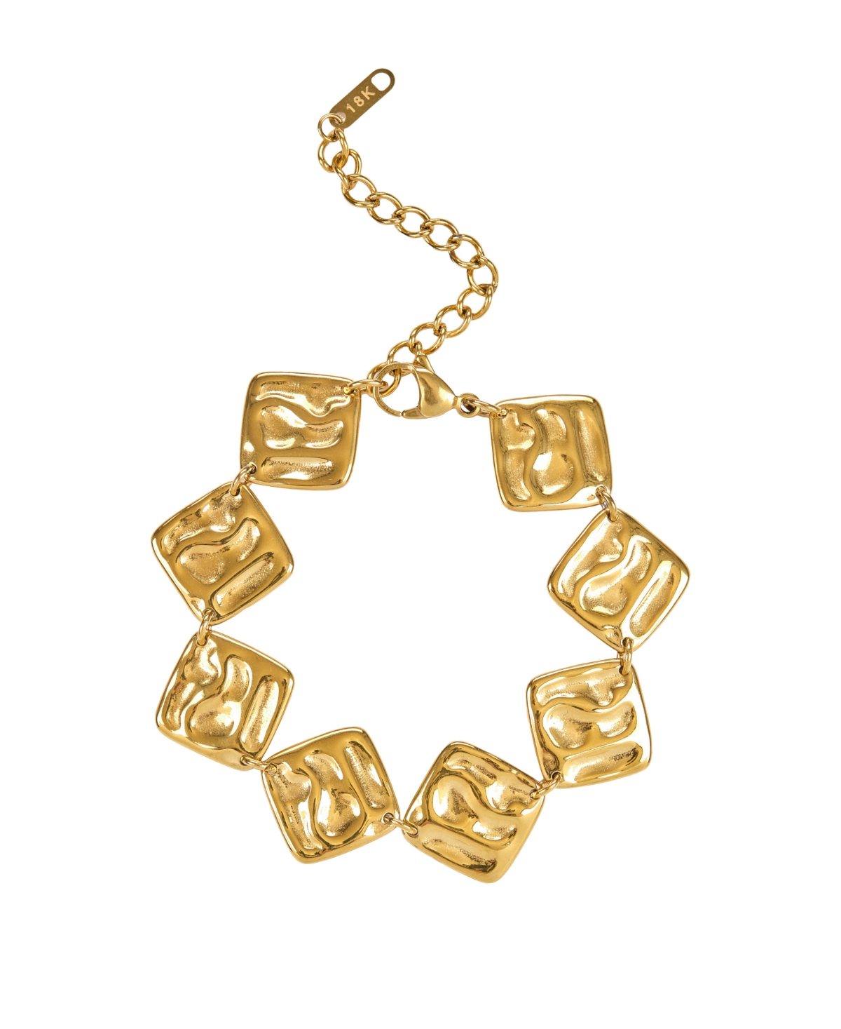 Stainless Steel 18K Gold Plated Classic Bracelet - Gold