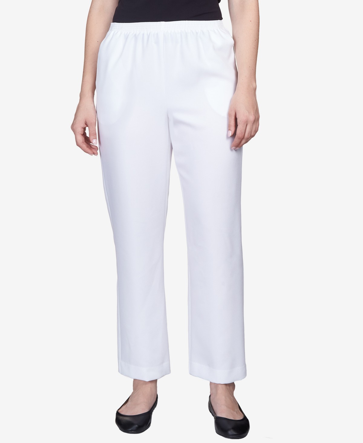 Женские Alfred Dunner Classics Pull-On Straight-Leg Pants in Petite and Petite Short — фото 1