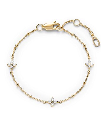 Micro Pave Zirconia Arch with Moon and Star Bracelet Micro Pave Zirconia Arch with Moon and Star Bracelet