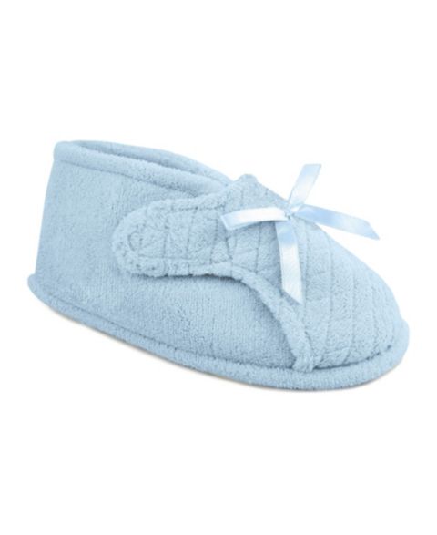 Женские тапочки MUK LUKS Micro Chenille Adjustable Bootie Slippers, цвет: Синий