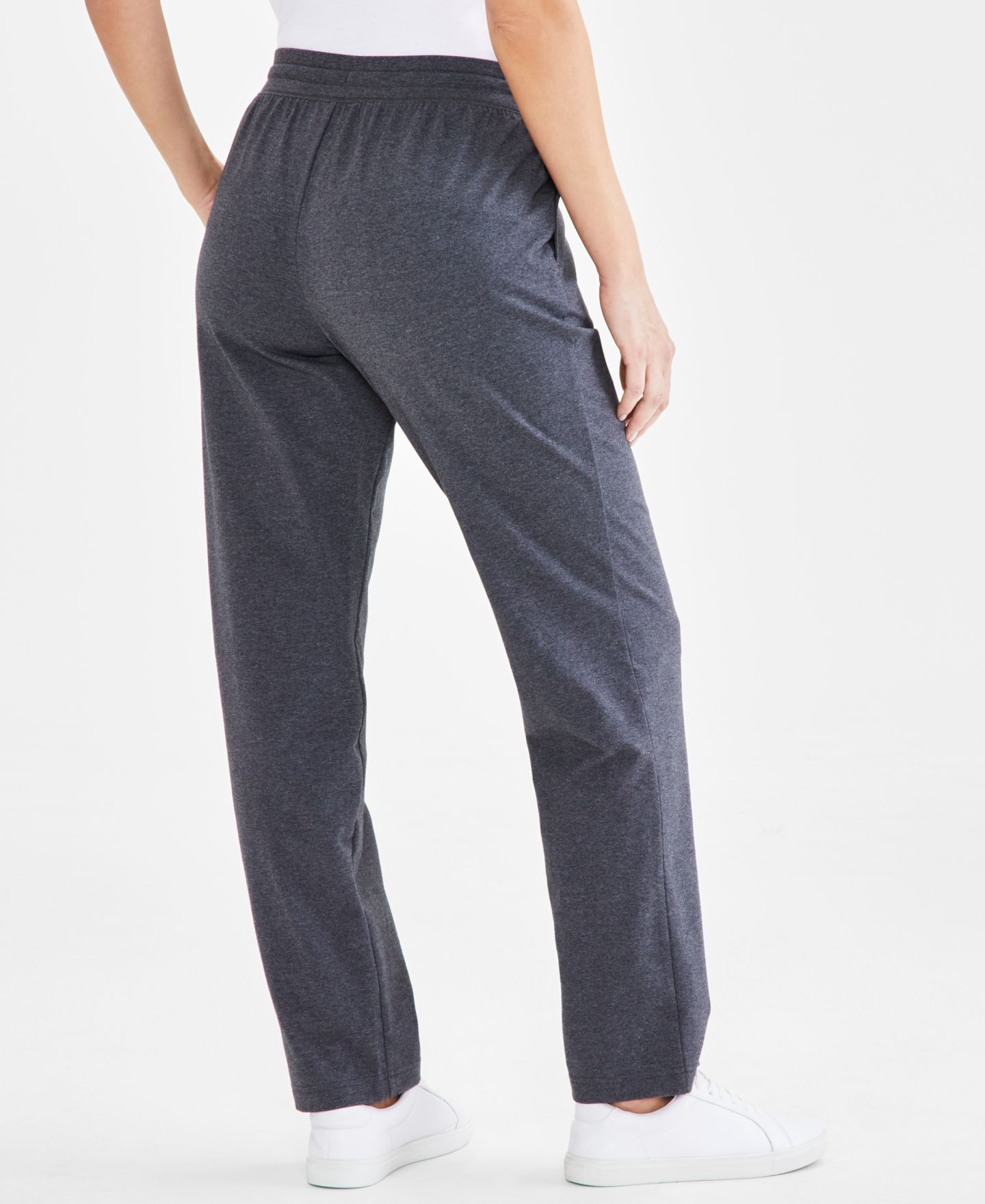 Женские брюки Style & Co Petite Mid-Rise Pull-On Pants, Petite & Petite Short, цвет: Угольный меланжевый — фото 2