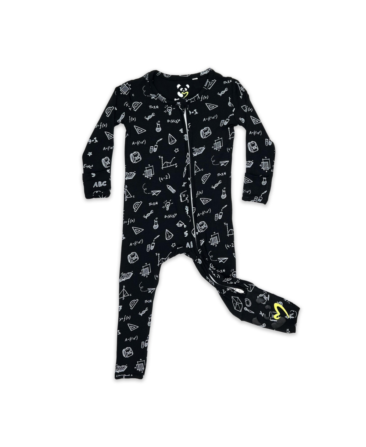 Bellabu Bear Unisex Baby Back To School Convertible Footie Pajama