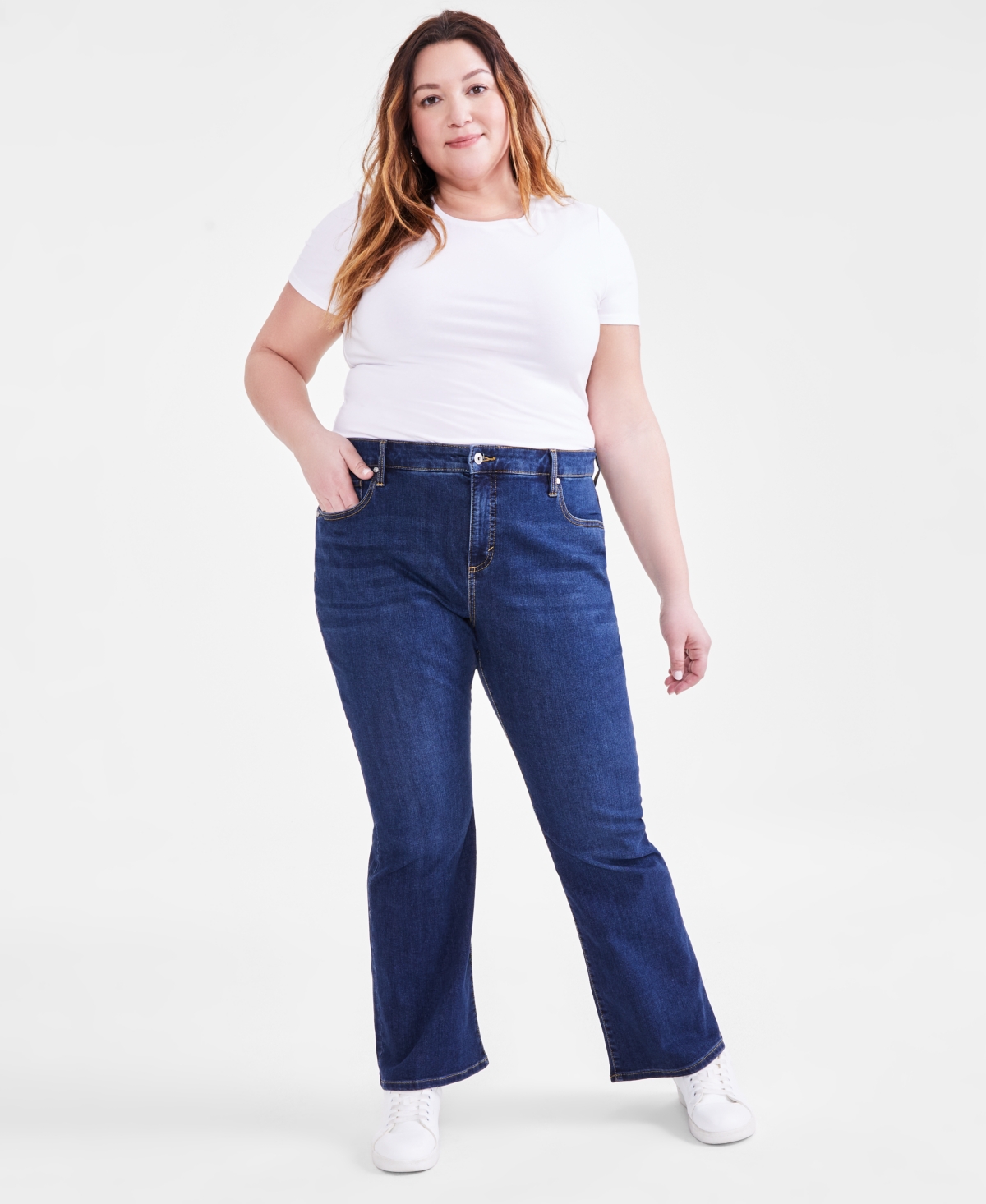 Style & Co Plus Size Logan Mid-rise Curvy Bootcut Jeans, Created For Macy's In Zach