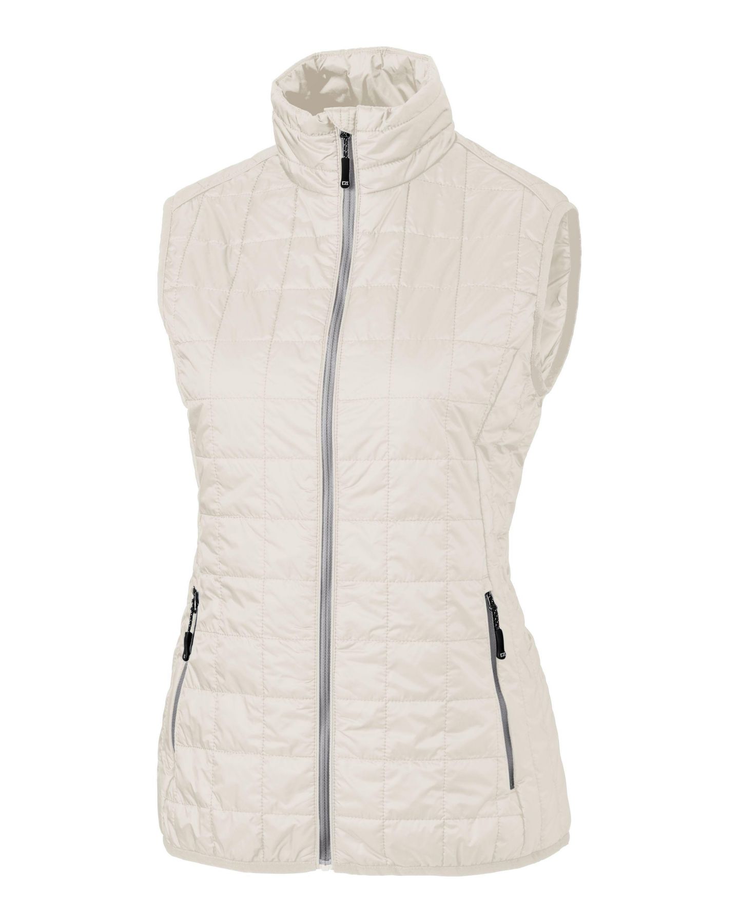 Женский жилет Cutter & Buck Rainier PrimaLoft Eco Insulated Full Zip Puffer Vest, цвет: Кокосовый — фото 2