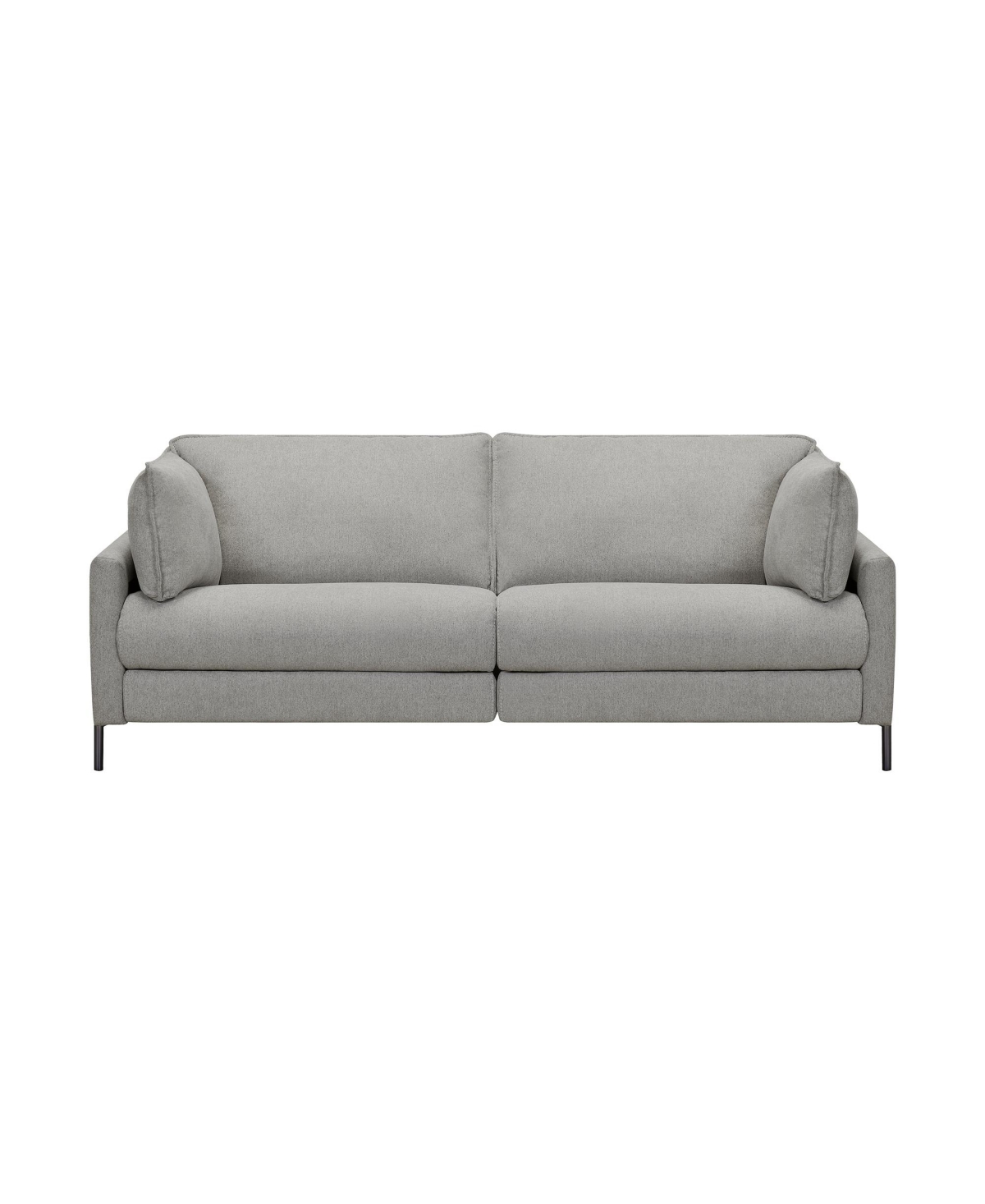Armen Living Juliett 80" Fabric With Power Footrest Modern Sofa In Gray Pebble