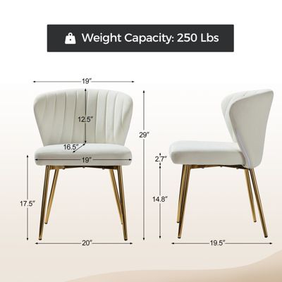 Aruna Velvet Side Chair with Metal Legs
