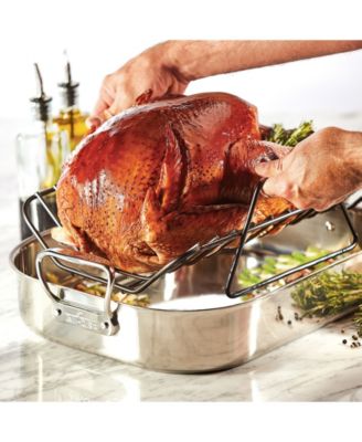 Gourmet Accessories, Large Stainless Steel Roaster with Rack