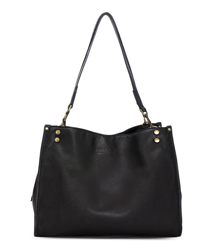 American Leather Co. Women's Lenox Triple Entry Satchel Handbag - Macy's