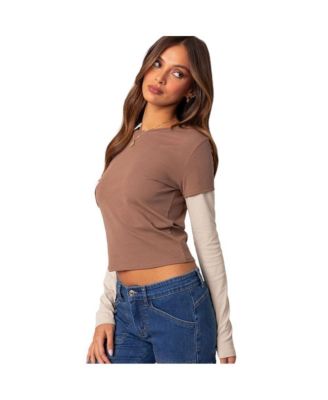 Women's Mood layered long sleeve t shirt