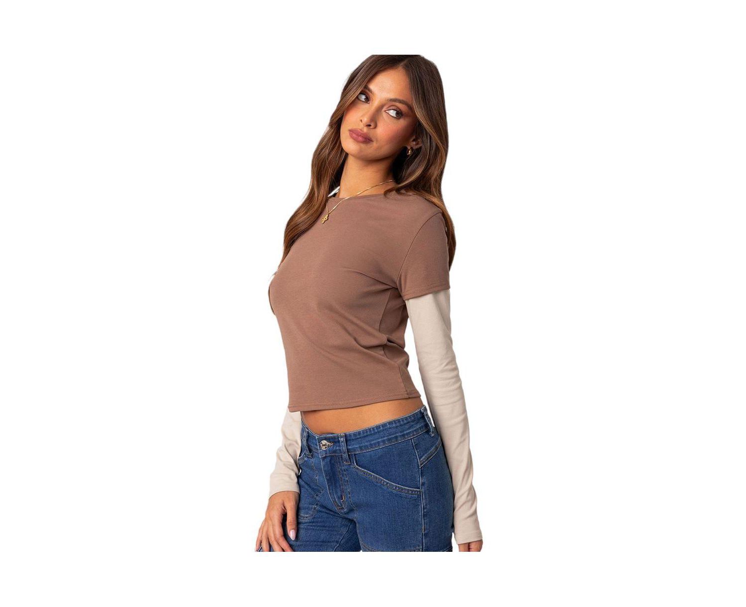 Women's Mood layered long sleeve t shirt