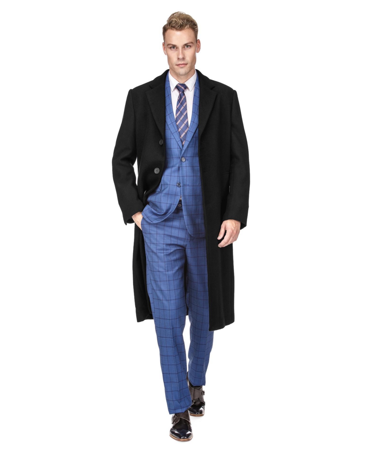 Mens knee length overcoat clearance