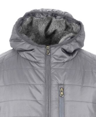 Men's Sherpa Lined Hooded Puffer Jacket