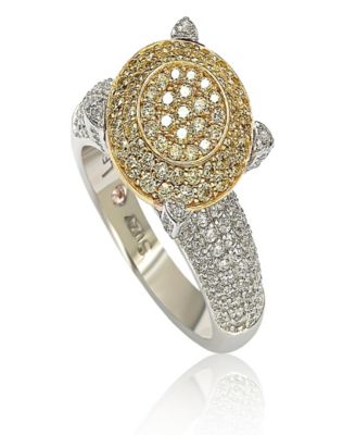 Suzy Levian Sterling Silver Cubic Zirconia Pave Center Stone Ring
