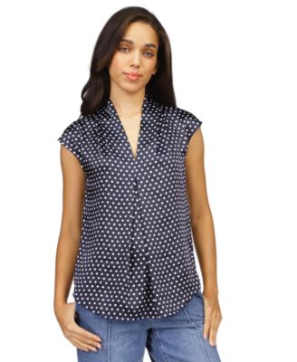 Michael Kors - Women's Dot Print V-Neck Top