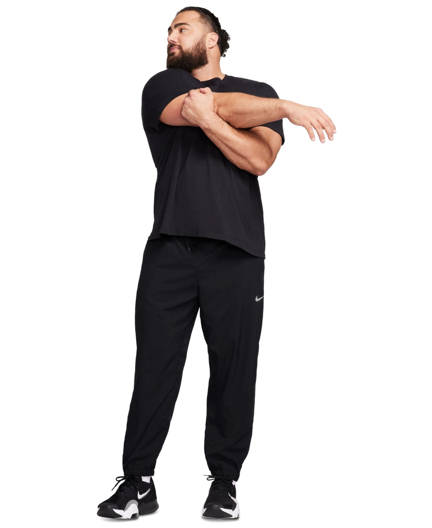 Мужские зауженные тренировочные брюки Nike Form Dri-FIT, цвет: Чёрный — фото 2