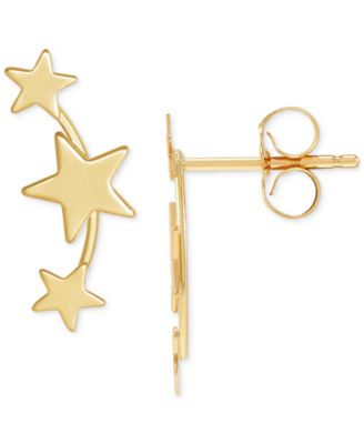 Macy's - Polished Triple Star Curved Ear Climbers in 14k Gold