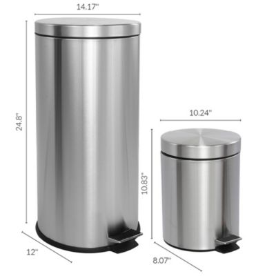Oscar Step-Open Trash Can with Mini Trash Can
