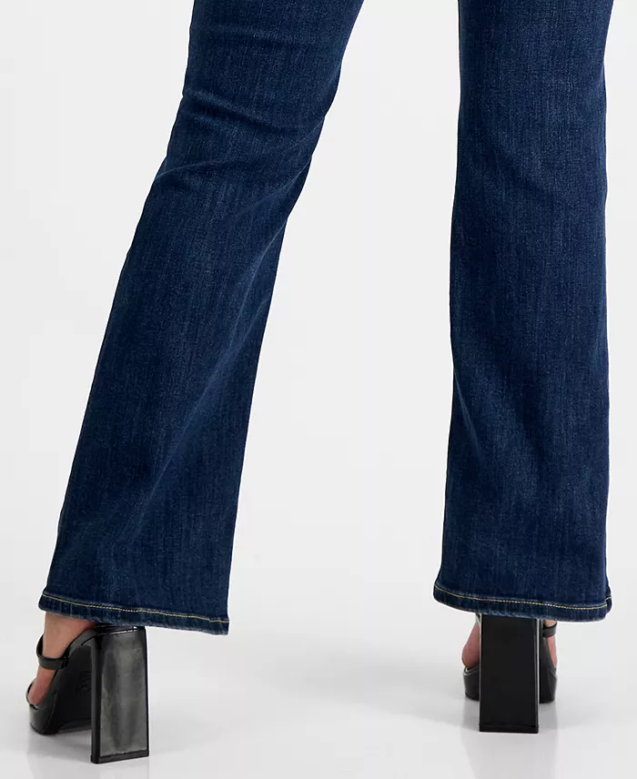 Petite Mid-Rise Flare Denim Jeans - thumbnail 4