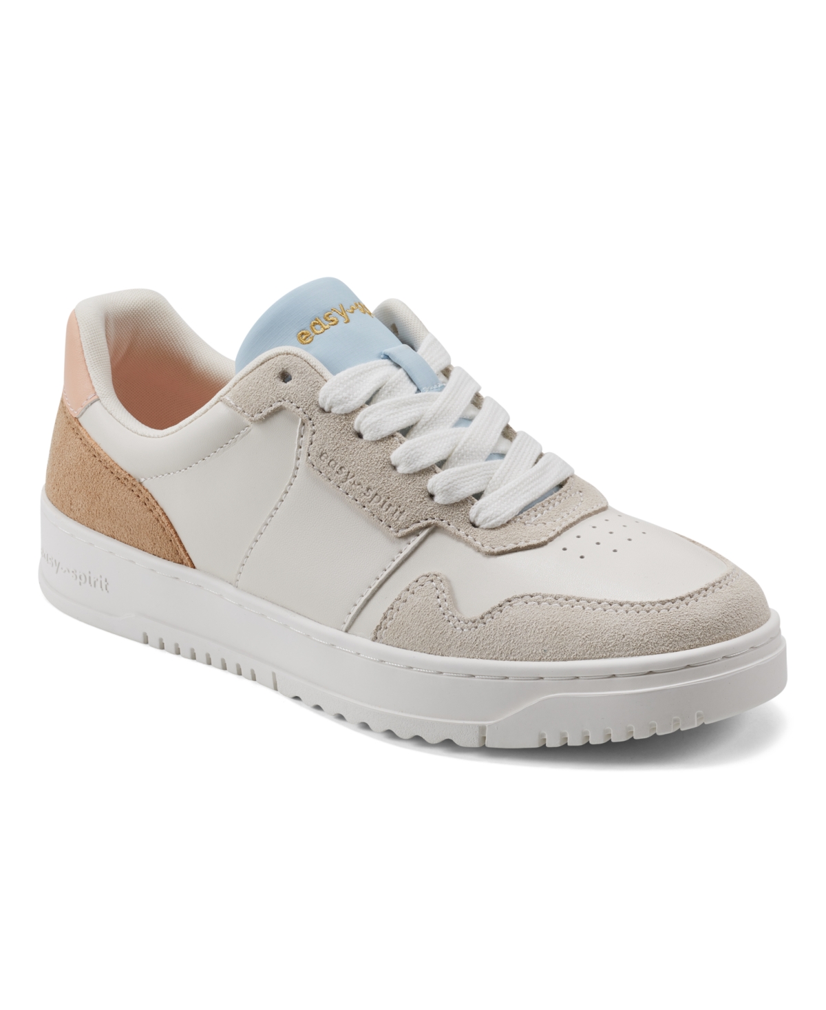 Women's Merci Round Toe Casual Lace-Up Sneakers - White - Faux Leather-PU or Leather