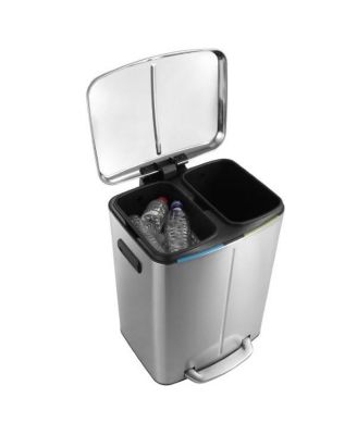Marco Rectangular Double Bucket Trash Can with Soft-Close Lid