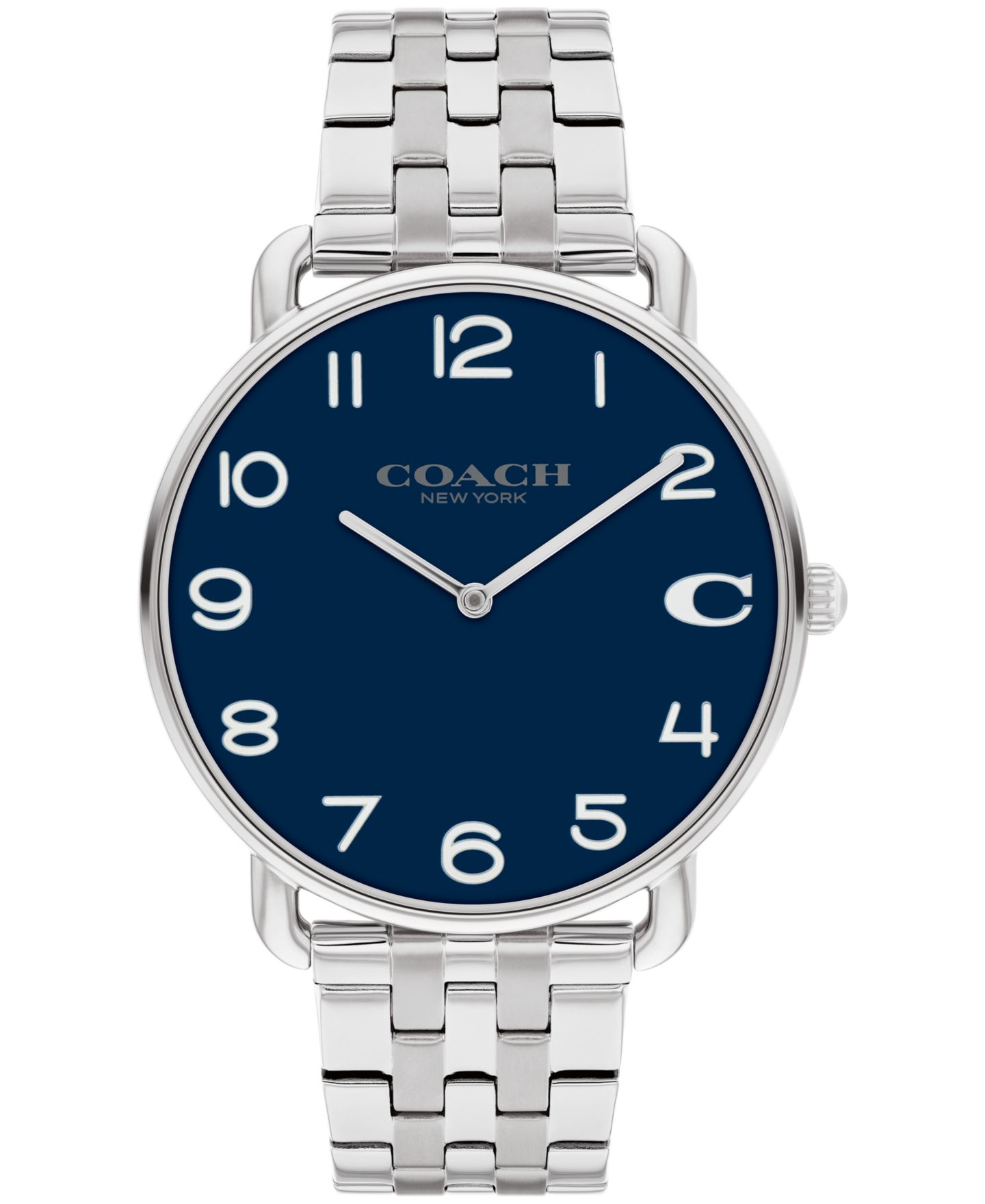 Мужские часы COACH Elliot Silver-Tone Stainless Steel Bracelet Watch 40mm — фото 1