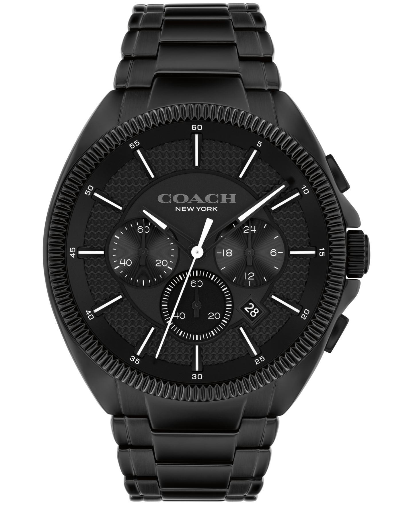 Мужские часы Coach Jackson Black Stainless Steel Bracelet Watch 45mm — фото 1