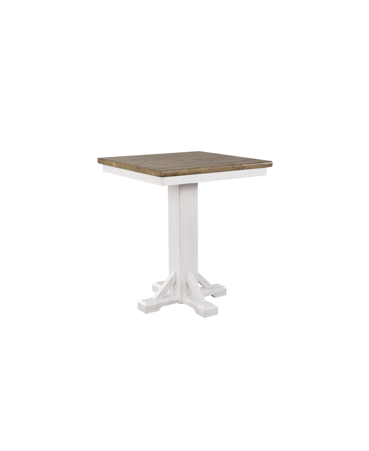 Macy's Peighton 42" Height Pub Table In White Washed Brown