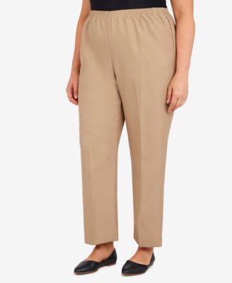 Plus Size Classic Pull-On Straight-Leg Average Length Pants