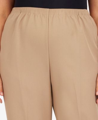 Plus Size Classic Pull-On Straight-Leg Average Length Pants