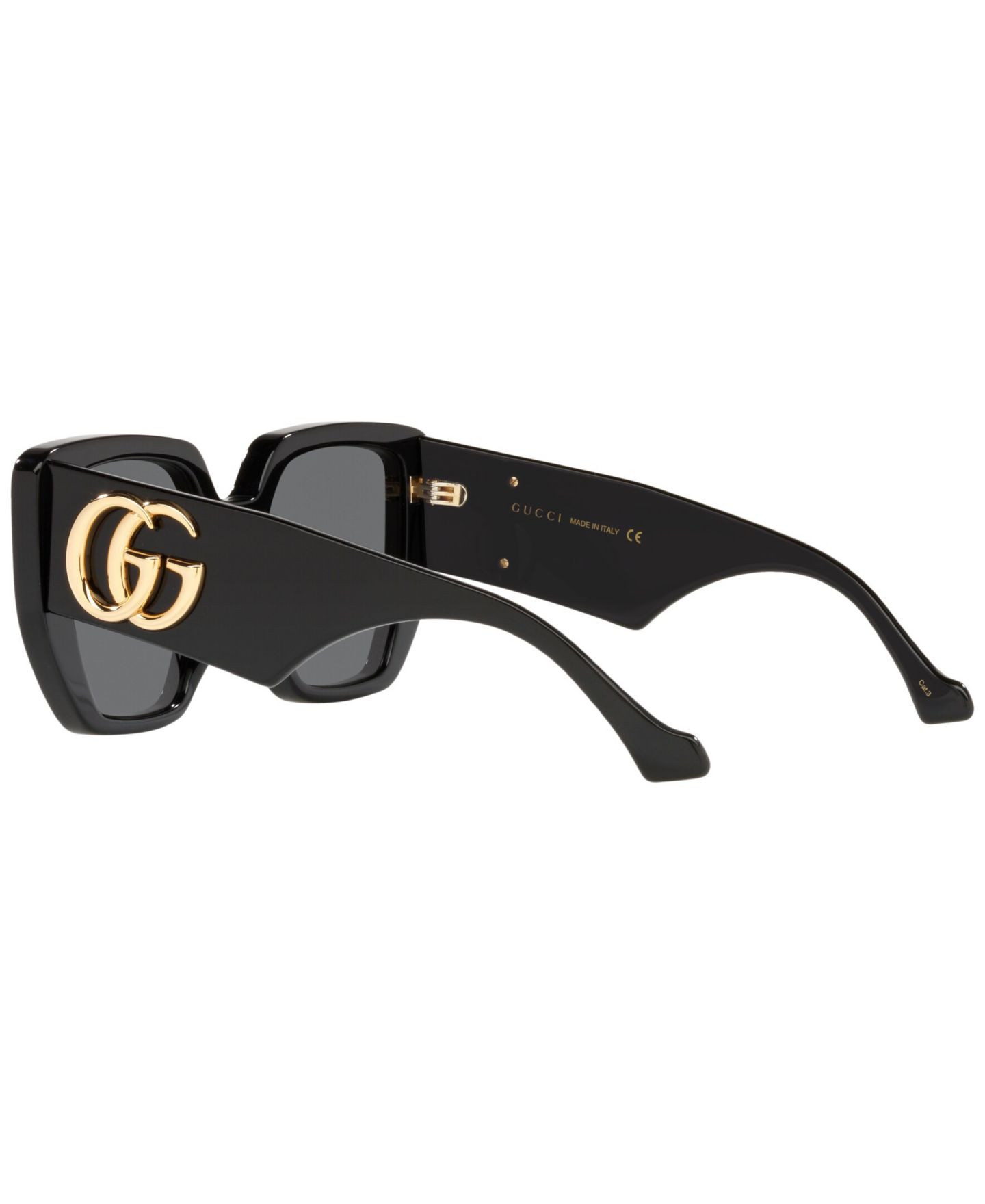 Женские солнцезащитные очки Gucci Sunglasses, GG0956S, цвет: Чёрный медный / Серый однотонный — фото 5