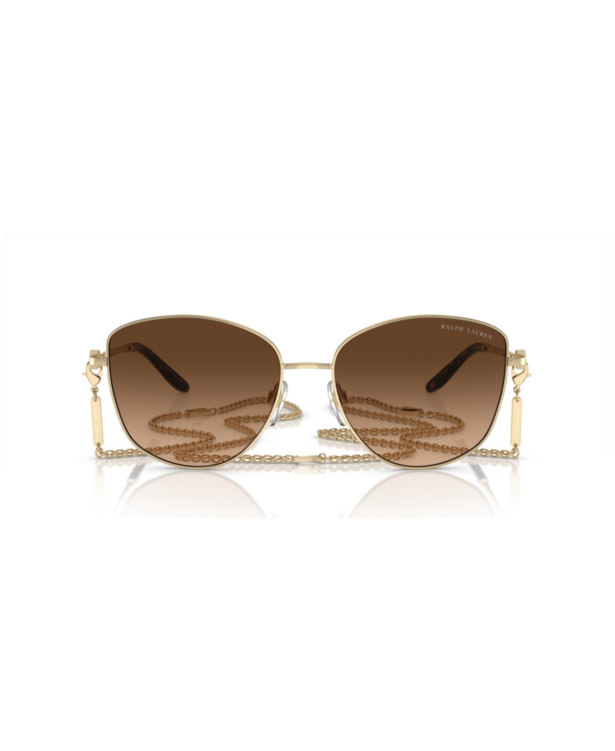 Shop Ralph Lauren Women's The Vivienne Sunglasses, Gradient Rl7079 In Pale Gold