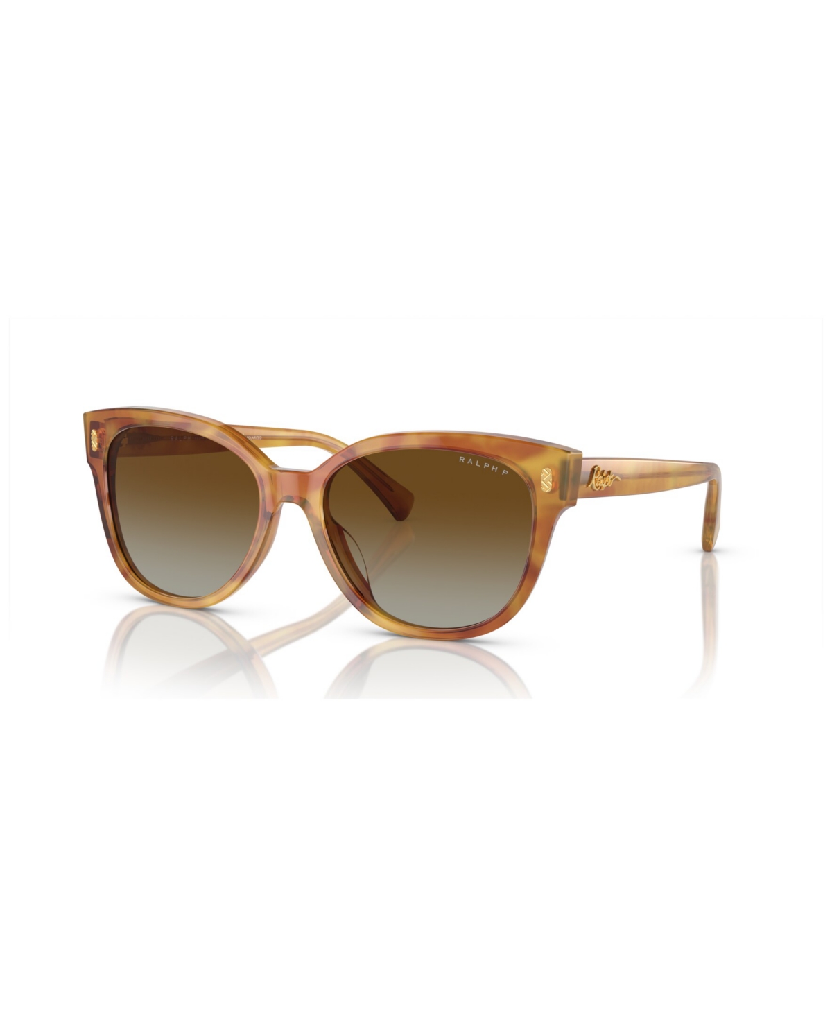 Women's Polarized Sunglasses, Gradient Polar RA5305U - Orange Havana