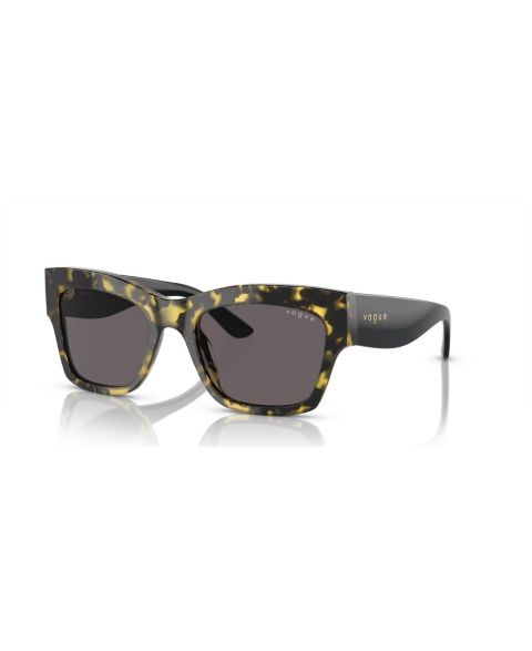 Женские солнцезащитные очки Vogue Eyewear Rectangle Sunglasses, VO5524S, цвет: Жёлтый черепаховый