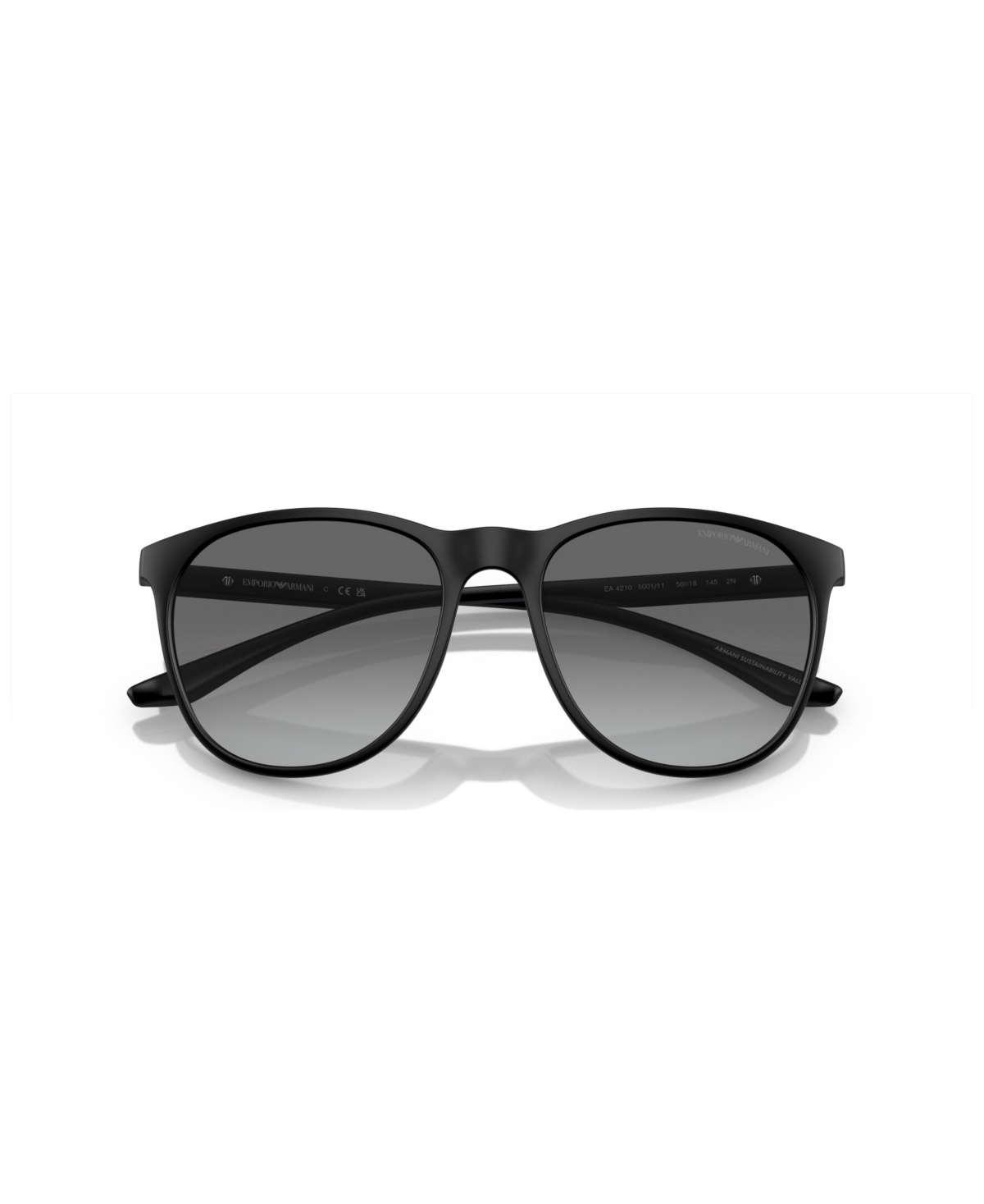 Shop Emporio Armani Men's Sunglasses, Gradient Ea4210 In Matte Black