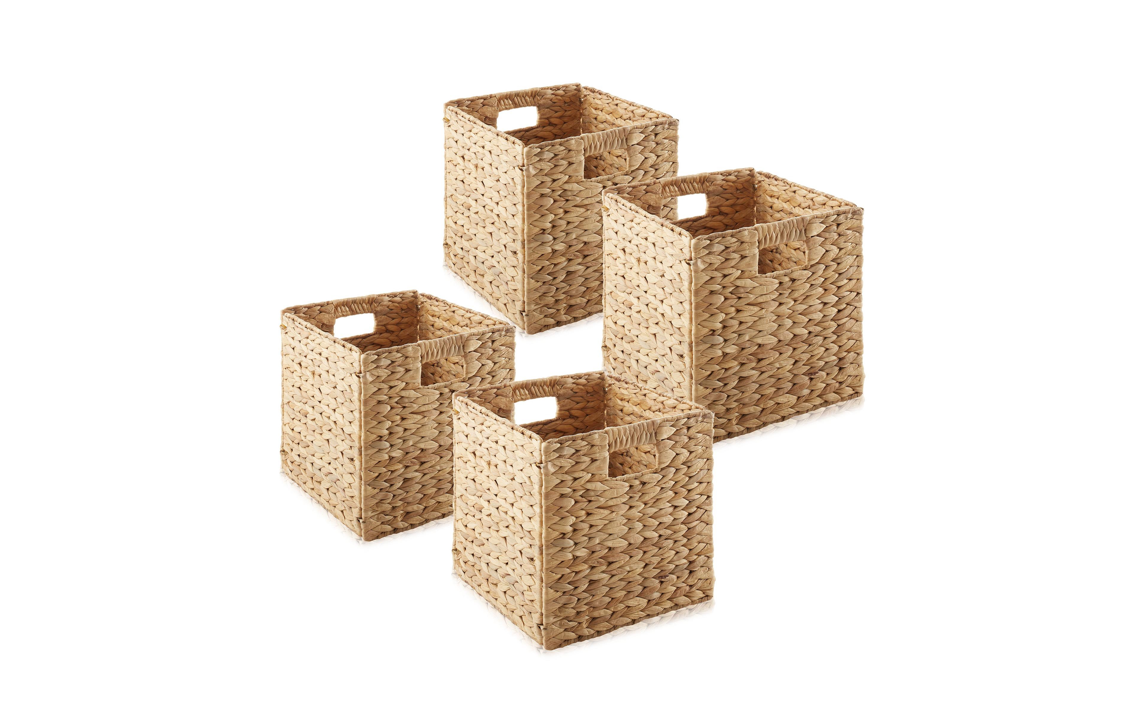Casafield 10.5" x 10.5" Water Hyacinth Storage Baskets
