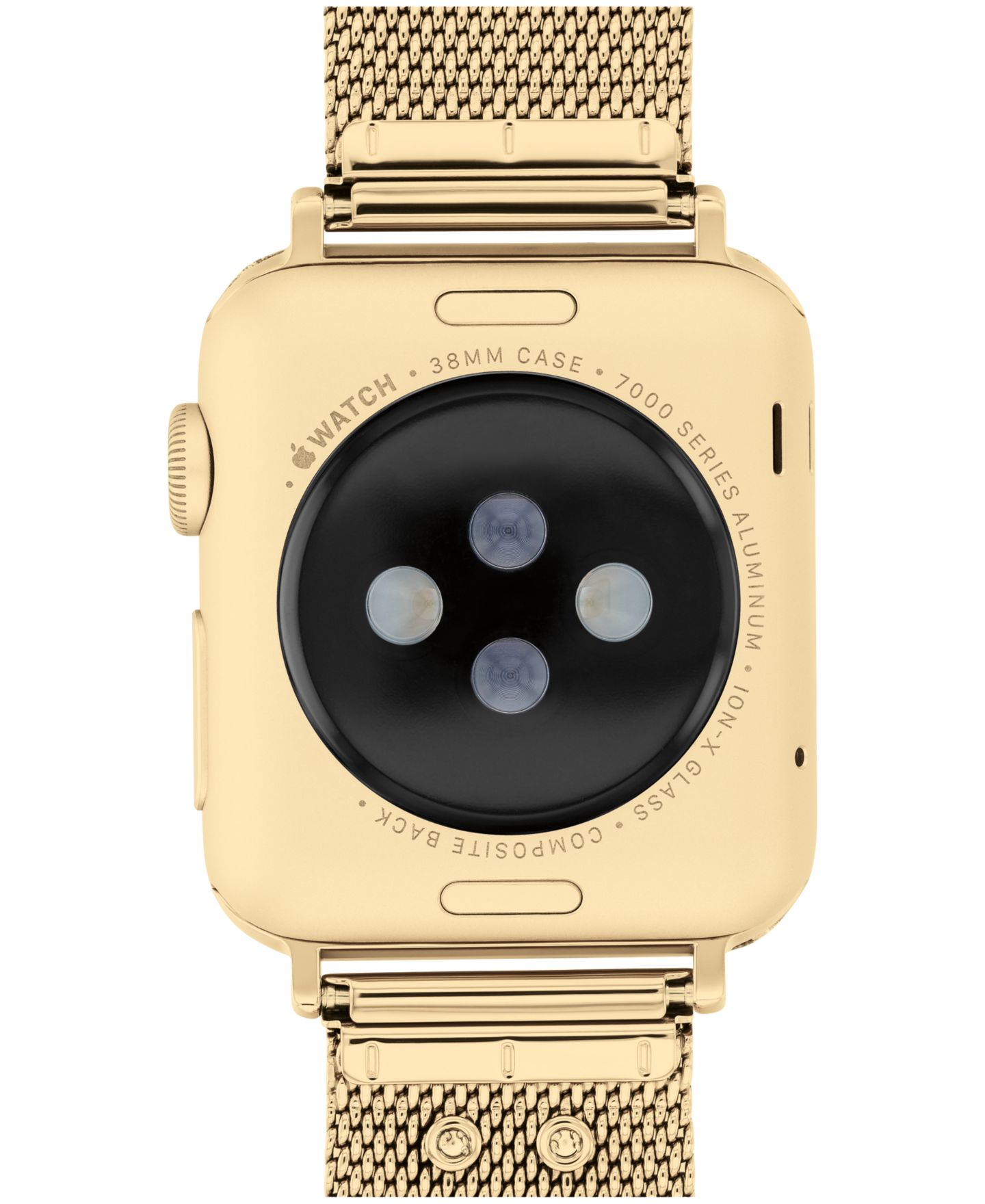Сетчатый браслет Coach из нержавеющей стали золотистого цвета для Apple Watch 38/40/41 мм — фото 4