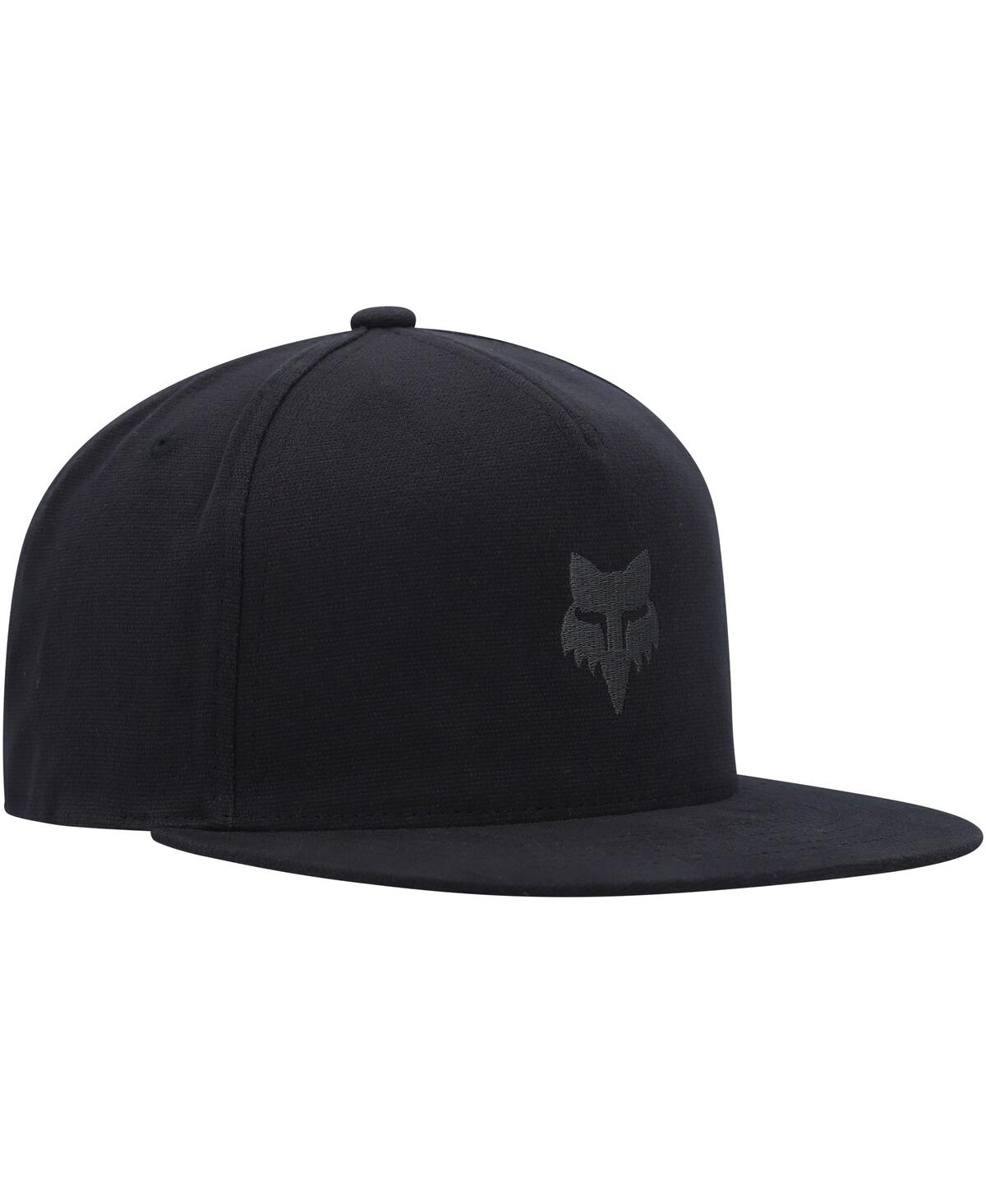 Men's Fox Black Snapback Hat - Black