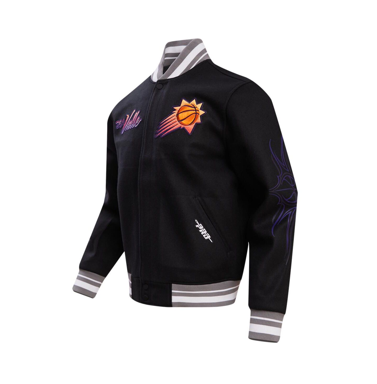 Мужская куртка Pro Standard Black Phoenix Suns 2023/24 City Edition Full-Zip Varsity — фото 4