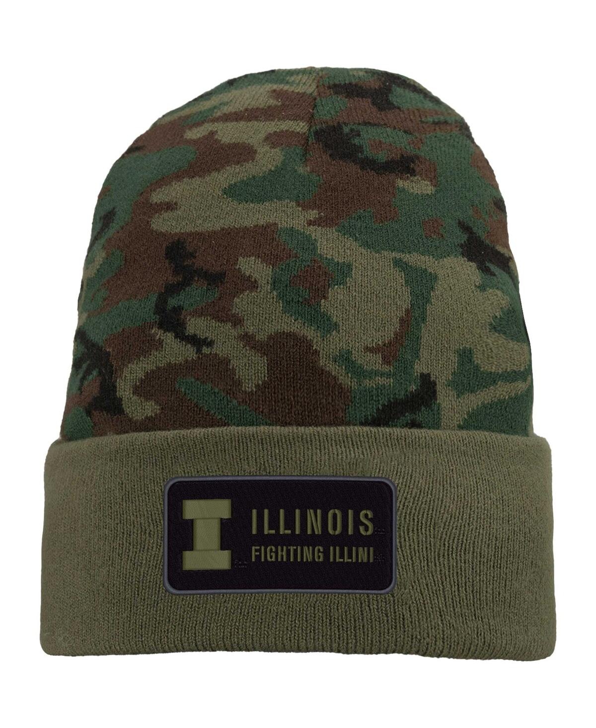 Nike Men's  Camo Illinois Fighting Illini Military-inspired Pack Cuffed Knit Hat