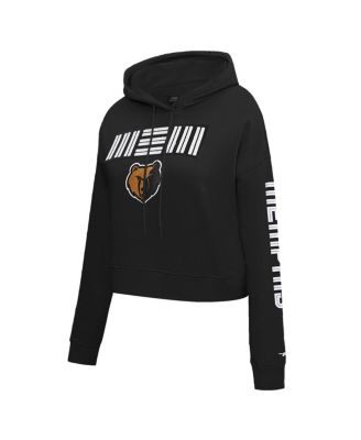 Women's Black Memphis Grizzlies 2023/24 City Edition Cropped Pullover Hoodie