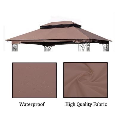 Streamdale 13 X 10FT Patio Double Roof Gazebo Replacement Canopy Top Fabric