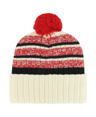 Men's Cream New Jersey Devils Tavern Cuffed Knit Hat with Pom