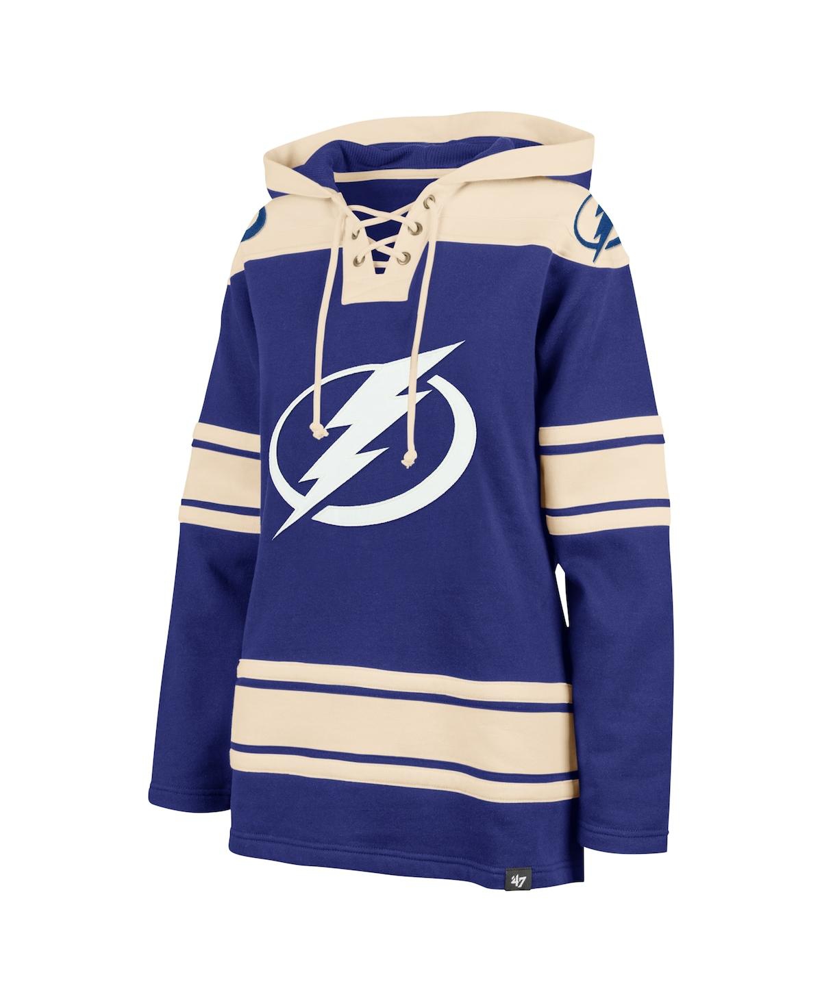 Shop 47 Brand Women's ' Blue Tampa Bay Lightning Superior Lacer Pullover Hoodie