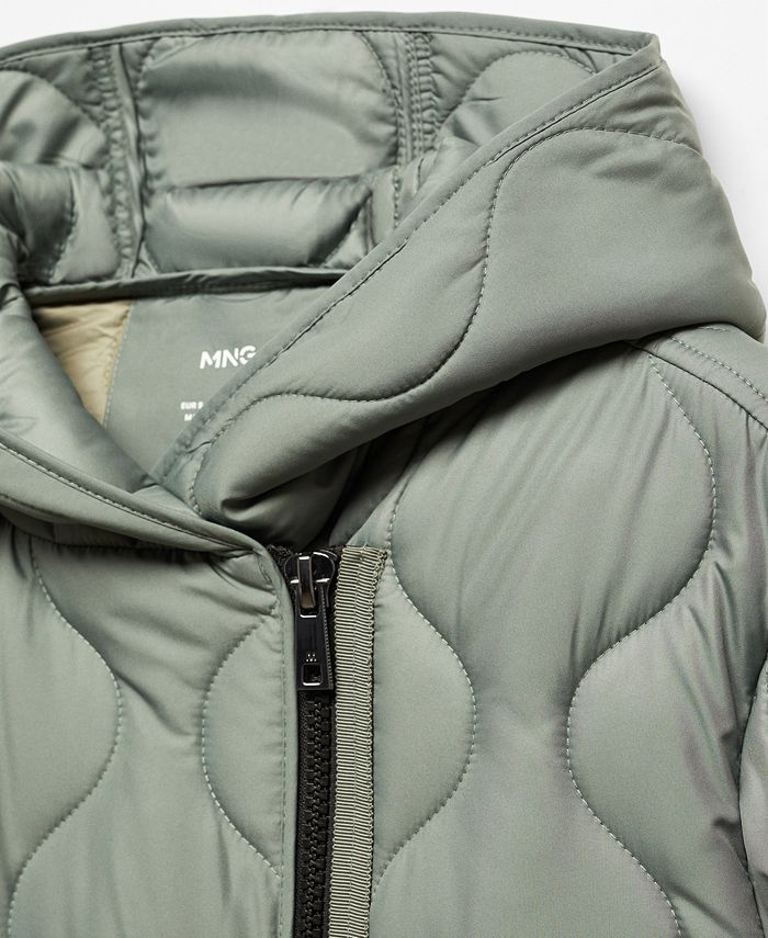 MANGO Women's Hood Quilted Coat Macy's