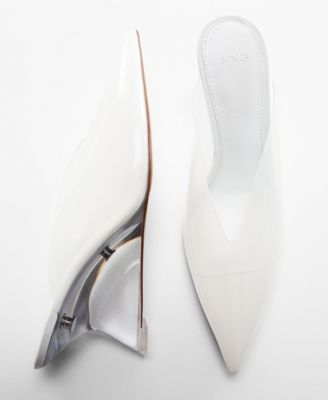 MANGO Women's Transparent Vinyl Wedge Shoes
