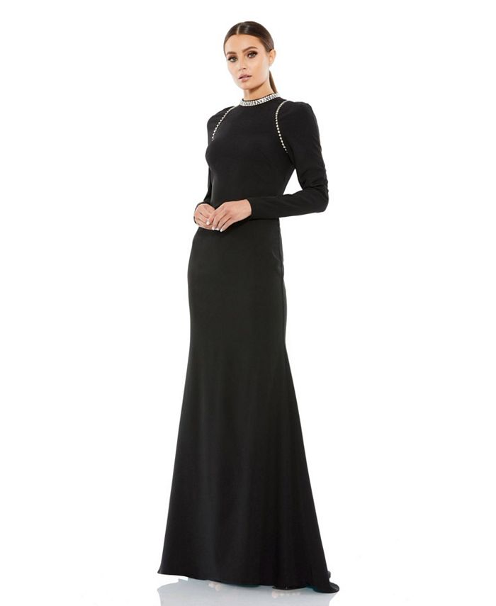 Macy's black long evening gowns store