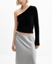Mango one online shoulder sweater