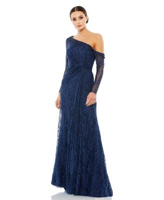 ★セール♪★MAC DUGGAL ジュエルドロップショルダーガウン★ Mac Duggal Women's Draped Jewel Encrusted Lace Drop Shoulder