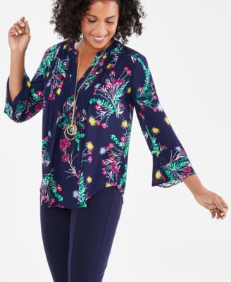 Gold-Tone Multi-Chain Circle Pendant Necklace, 36" + 3" extender, Macy's Exclusive