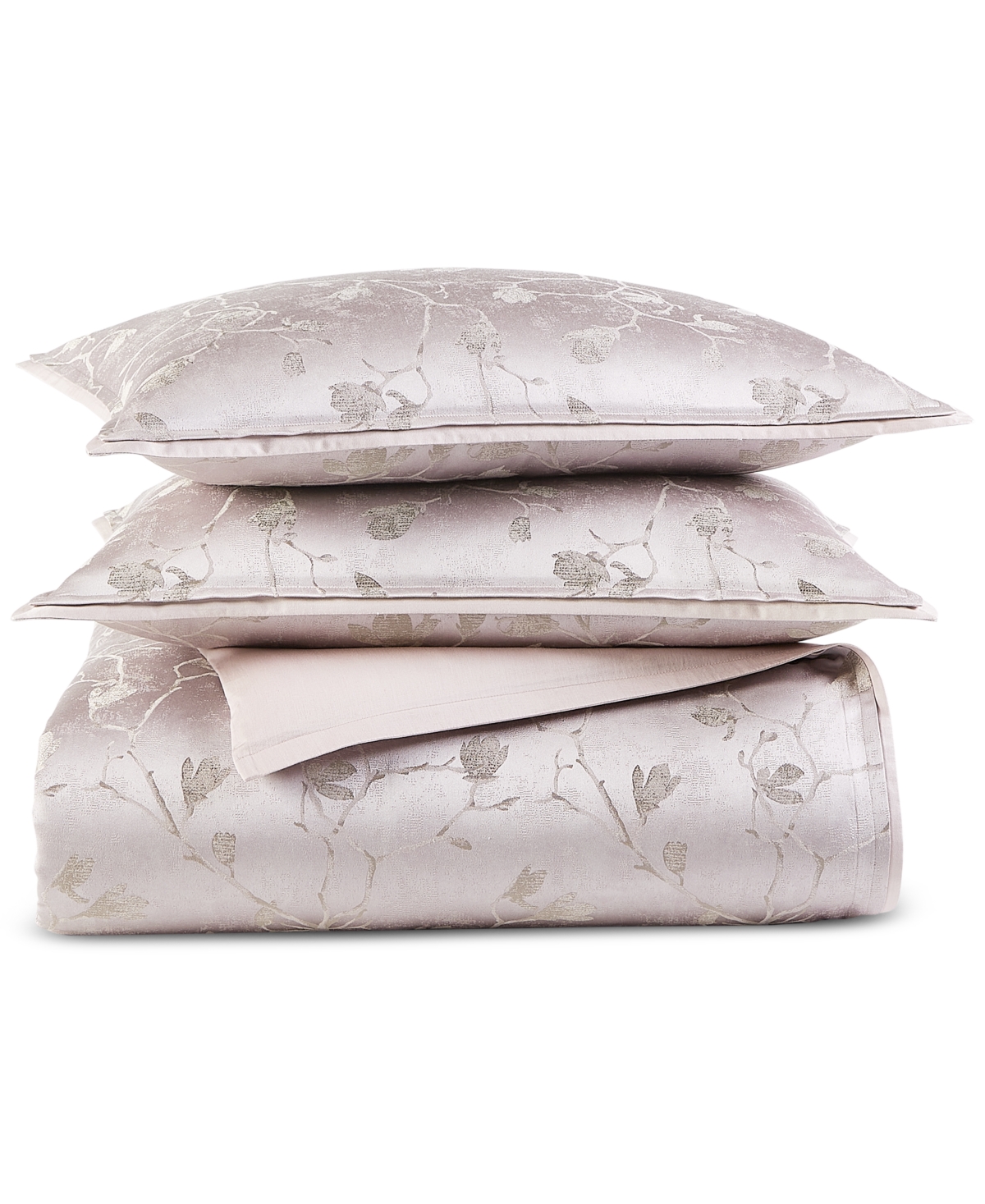 HOTEL COLLECTION SAKURA BLOSSOM GREYLAC DUVET COVER SET, FULL/QUEEN, EXCLUSIVELY AT MACY'S 